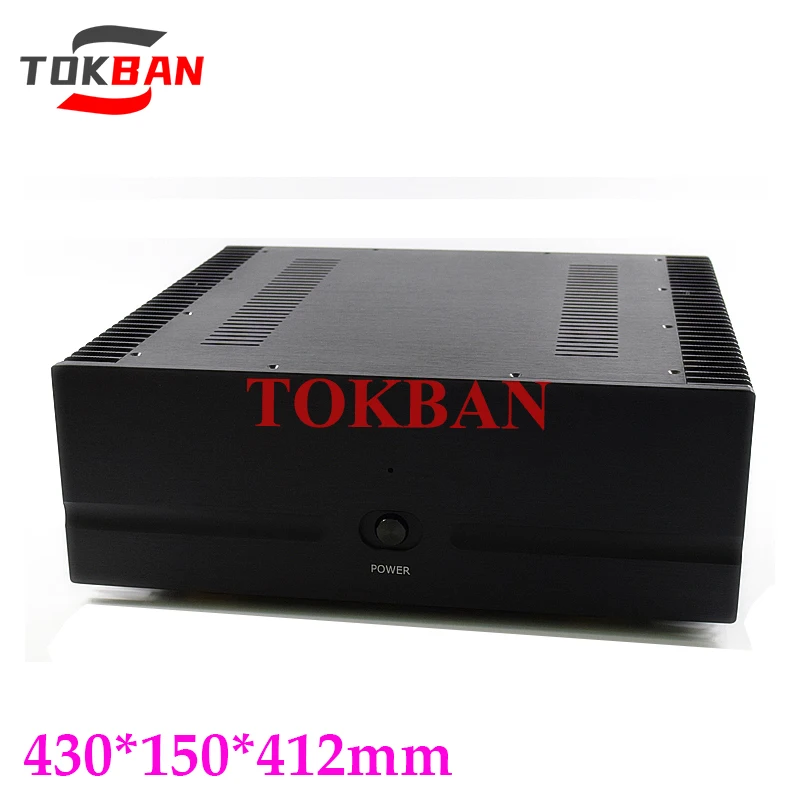 Tokban Audio-carcasa de aluminio para amplificador de clase A, carcasa de chasis con disipador de calor, HIFI, WA130, 430x150x412mm