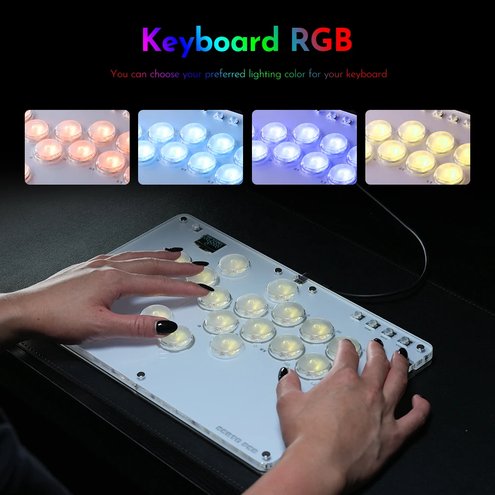 Alta42-COSMOX aniversario Mini Hitbox controlador sin palanca para PC/PS4/PS5 interruptor Arcade Joystick controlador de palo de lucha - imagen 4