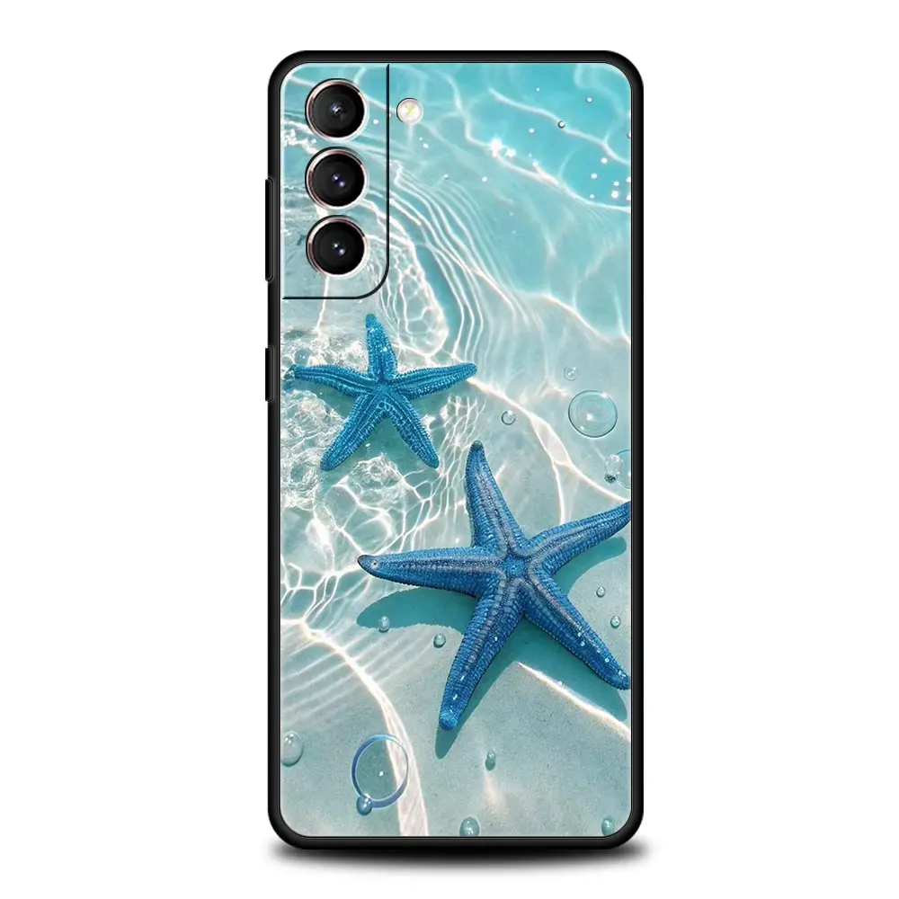 Funda para Teléfono Samsung Galaxy S25 Edge S24 S23 S22 S21 Ultra S20 FE 5G S10 S10E S9 Plus, Cubierta Suave de TPU con Diseño de Delfín Oceánico - imagen 3