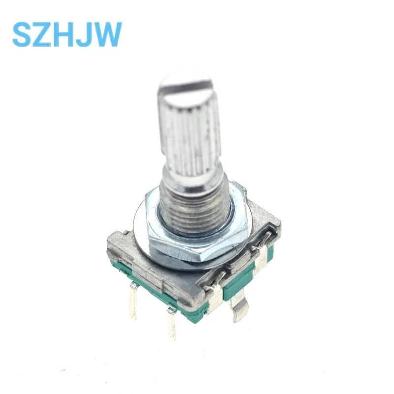 5 unids/lote 20 posiciones 360 grados codificador giratorio EC11 w botón pulsador 5Pin mango largo 15MM - imagen 5