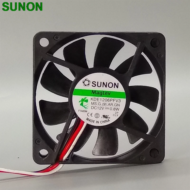 Original para Sunon KDE1206PFV2 6010 6cm 12V 1,0 W delgado 60*60*10mm ventilador de refrigeración de rodamiento magnético 4000RPM 14,0CFM - imagen 2