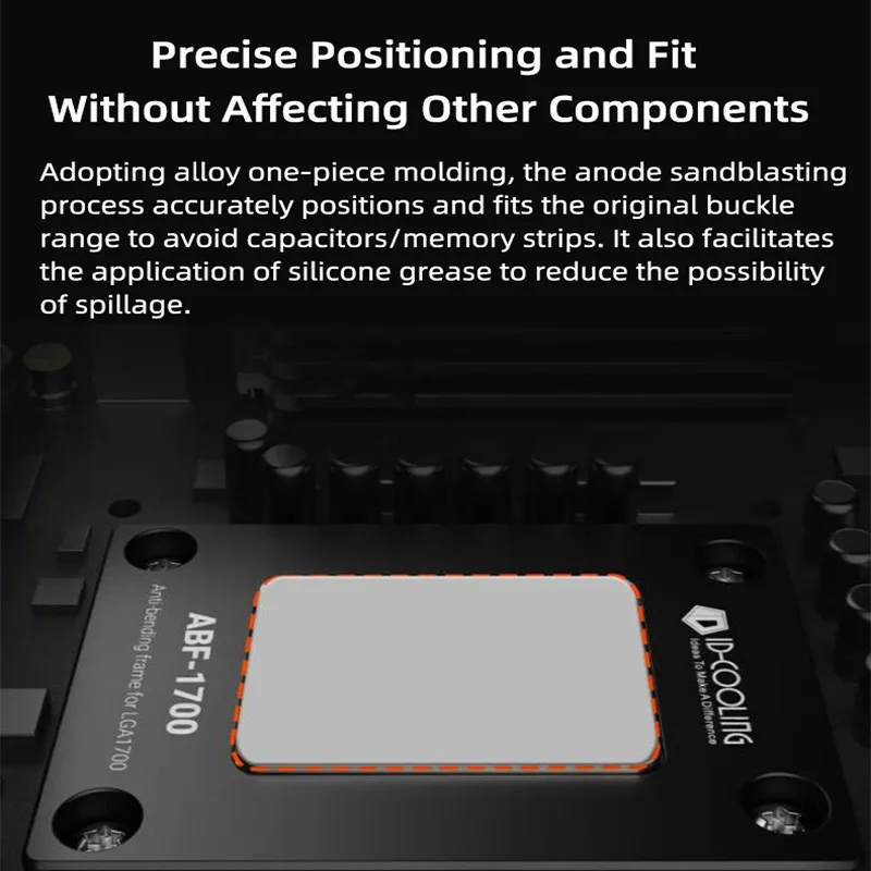 ID-COOLING ABF-1700 CPU hebilla antiflexión toda la aleación de aluminio viene con destornillador en forma de L esteras de seguridad aisladas para LGA1700 - imagen 4