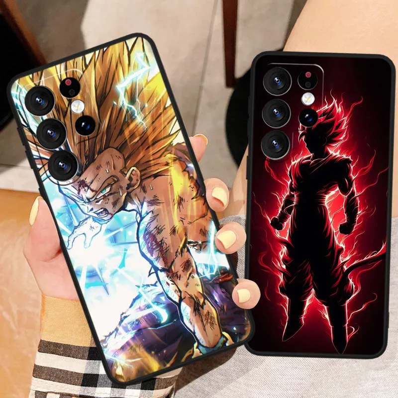 Funda de teléfono negra de Anime d-dragon Ball Vegeta IV para Samsung S25 S24 S23 S22 S21 S20 Lite FE Plus Ultra 5G - imagen 2