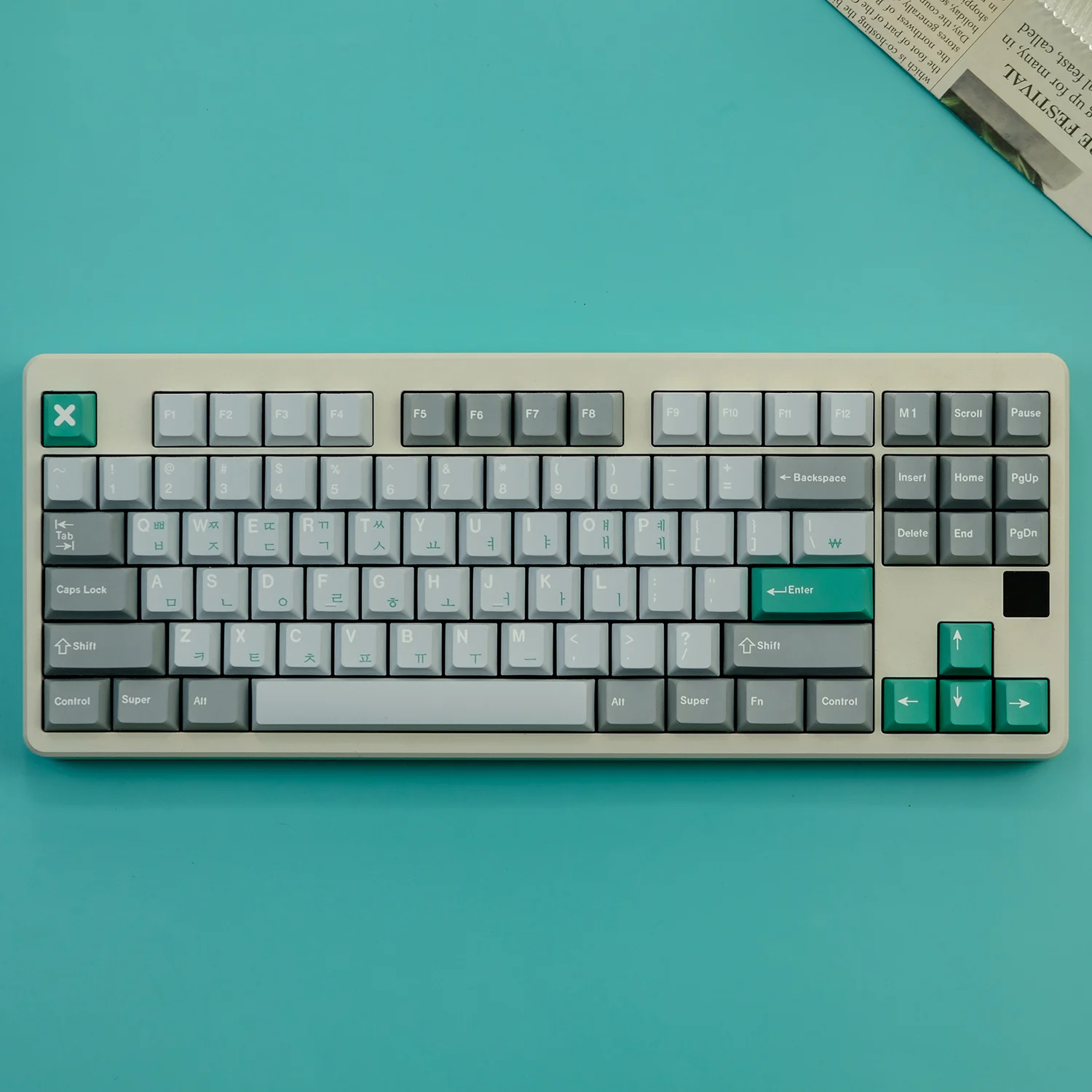 GMK-Teclado mecánico de sublimación para interruptor MX, teclas de perfil de cereza, inglés, coreano, PBT, 5 lados, Shif 1,75