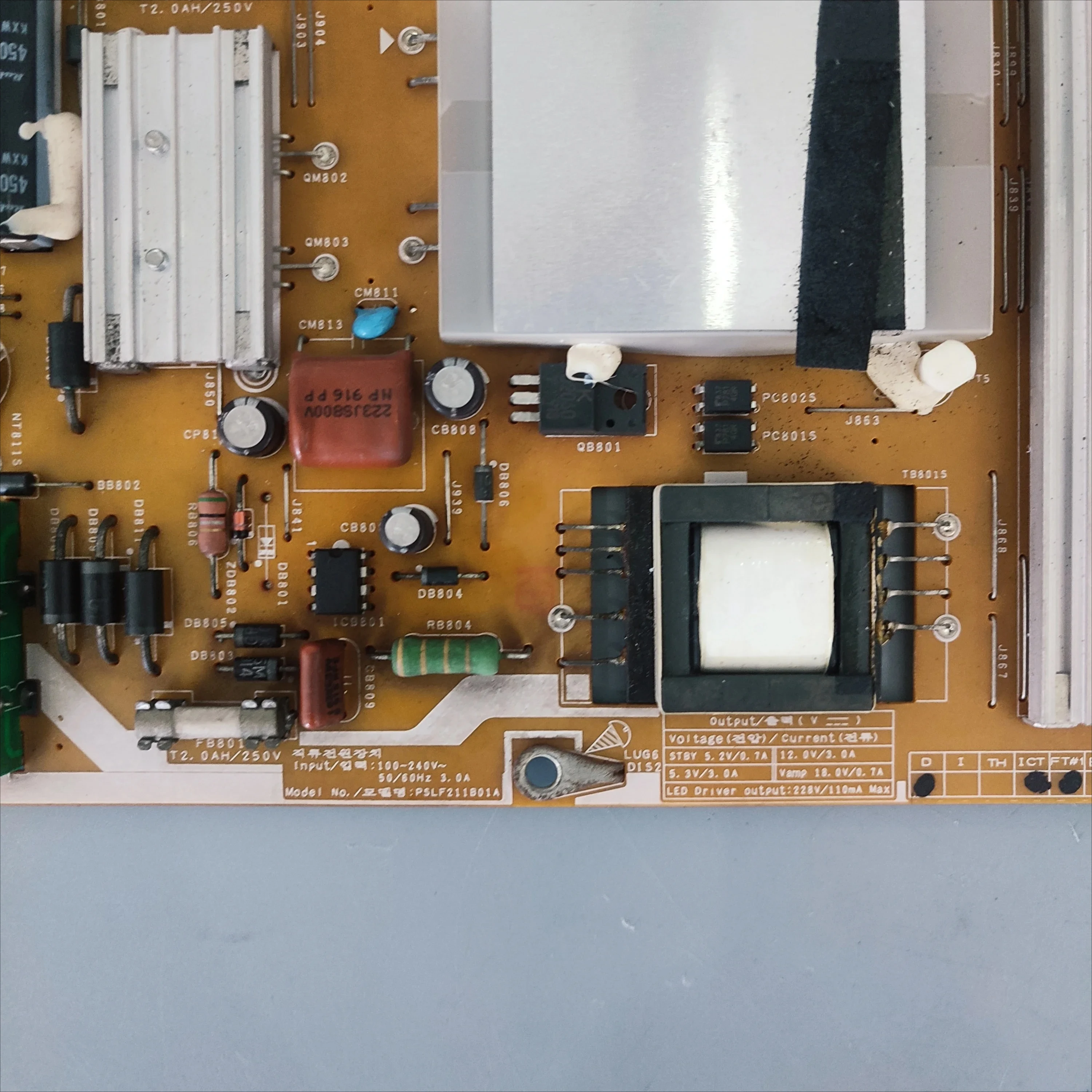 La placa de alimentación BN44-00271A PD5512F1 PSLF211B01A es para piezas de TV Samsung UN55B6000VFUZA UN55B7000WFUZA UN55B7000WMXZD UE55B7000WWXXU - imagen 4