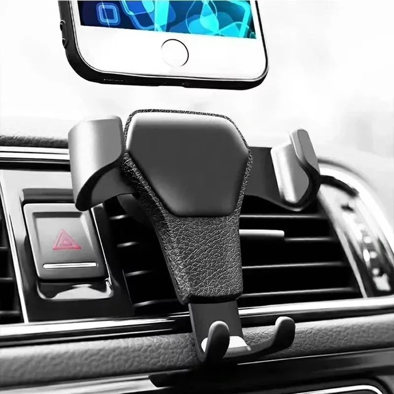 Soporte universal para teléfono de coche con ventilación de aire 360 ° Soporte de clip de rotación para iPhone Samsung Huawei Soporte de teléfono con agarre fuerte para navegación