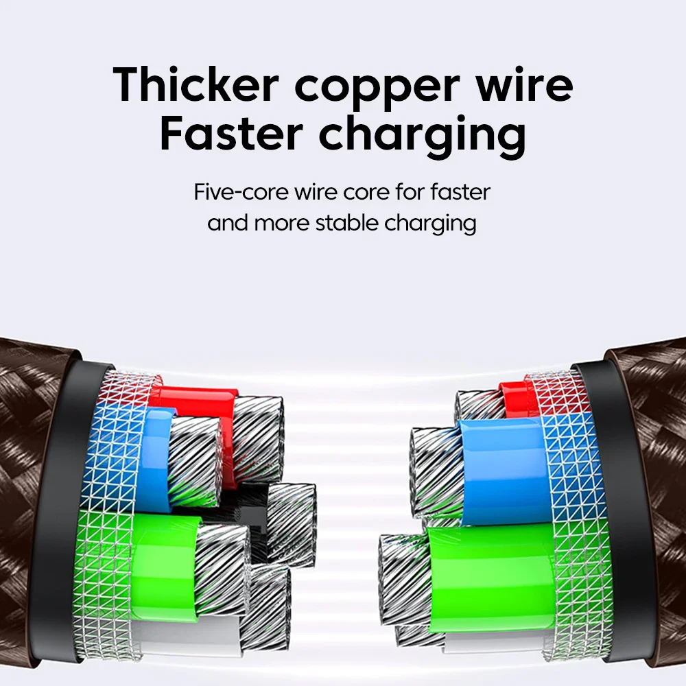 Cable de USB-C PD 100W Cable de carga rápida para Xiaomi 13 Samsung A15 A14 Huawei Macbook Realme POCO F3 Cable tipo C a tipo C - imagen 3