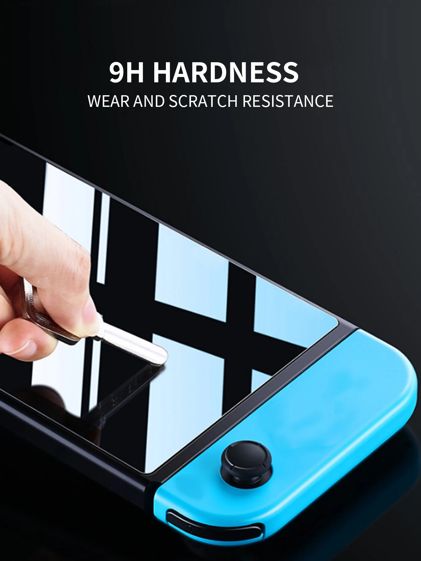 Adecuado para interruptores OLED con película protectora de alta definición, pantalla transparente, paquete de 2 piezas, kit de película gratis - imagen 5