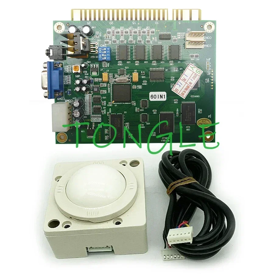 Trackball USB Arcade, conector redondo, bola de seguimiento de PC, diseño de mouse para juegos clásicos, tablero 60 en 1, 2 en 1, 4,5 cm de diámetro