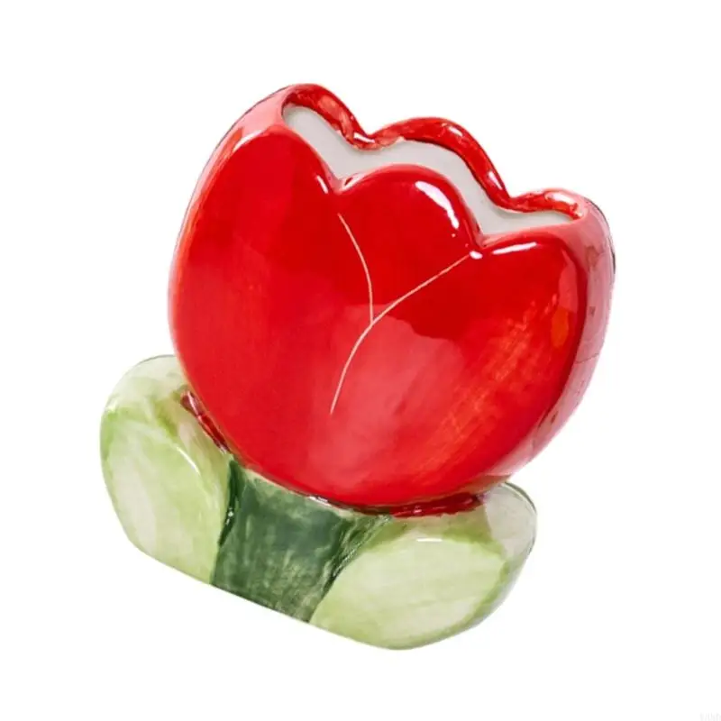 Ceramic Flower Cosméticos Bosques cepillos oficina Organizadores papelería con caja almacenamiento no tóxico y3nd - imagen 4