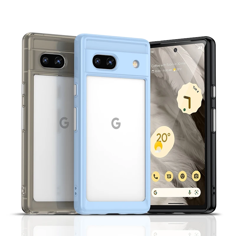 Funda transparente para Google Pixel 7A 7 Pro, carcasa dura translúcida a prueba de golpes para teléfono - imagen 2