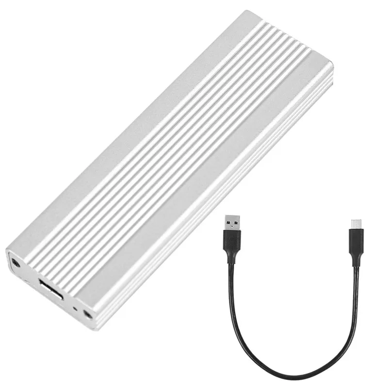 Adaptador de caja de disco duro externo M2 NGFF SATA SSD B HD HDD Box M.2 NVME SSD a USB 3,1 caja de disco Cable tipo C - imagen 2