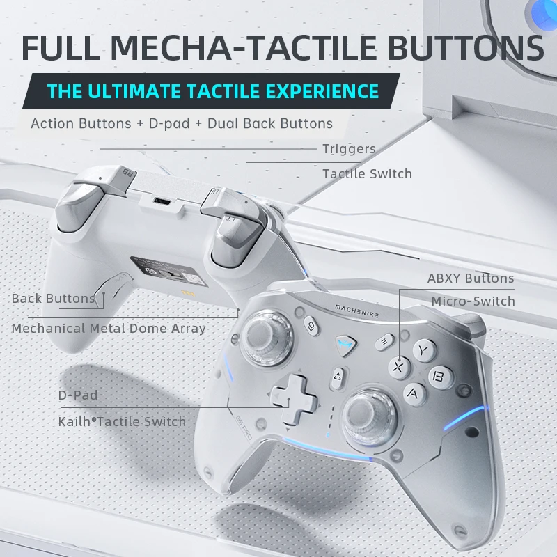 Machenike Gamepad controlador de juegos inalámbrico G5 Pro Elite Hall gatillo Joystick Mecha-botones táctiles para Switch PC Android IOS - imagen 5