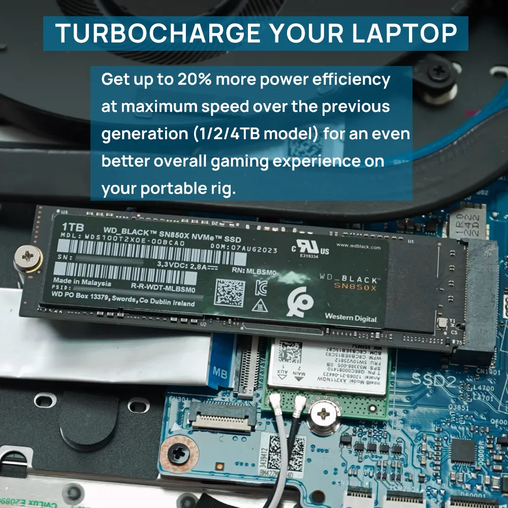 Western Digital WD SN850X SSD 1TB 2TB NVMe Gen4 PCIe M.2 2280 PCIe 4.0X4 unidad disco interno de estado sólido para PS5 portátil de escritorio - imagen 3