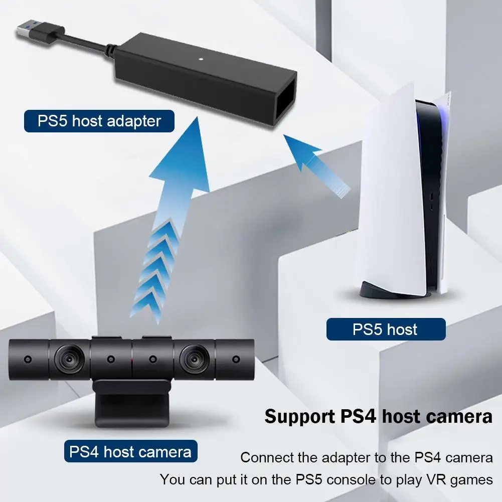 Aolion para PS5 VR Cable adaptador para consola PS5 USB 3,0 Mini conector de cámara para PS VR 5 Cable adaptador accesorios N EWW - imagen 4