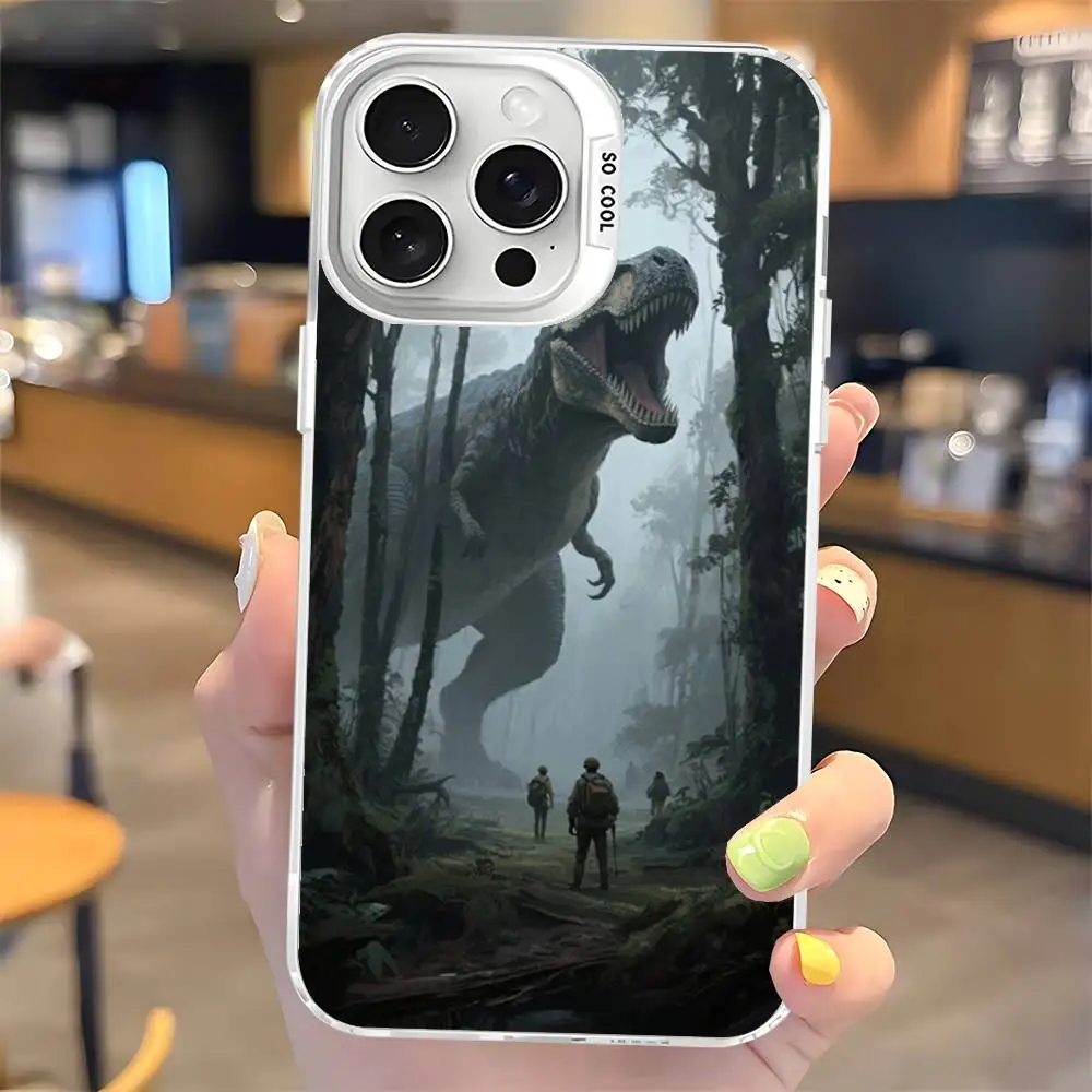 Funda de teléfono Jurassic Park Dinosaur para iPhone 17 16 15 14 13 12 11 Pro MAX mate a prueba de golpes trasera anticaída cubierta mate - imagen 4