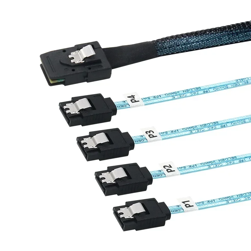 Nuevo Cable Mini SAS de 1 punto 4 SFF8087-4SATA3 Cable de datos de disco duro de uno a cuatro 6G - imagen 2