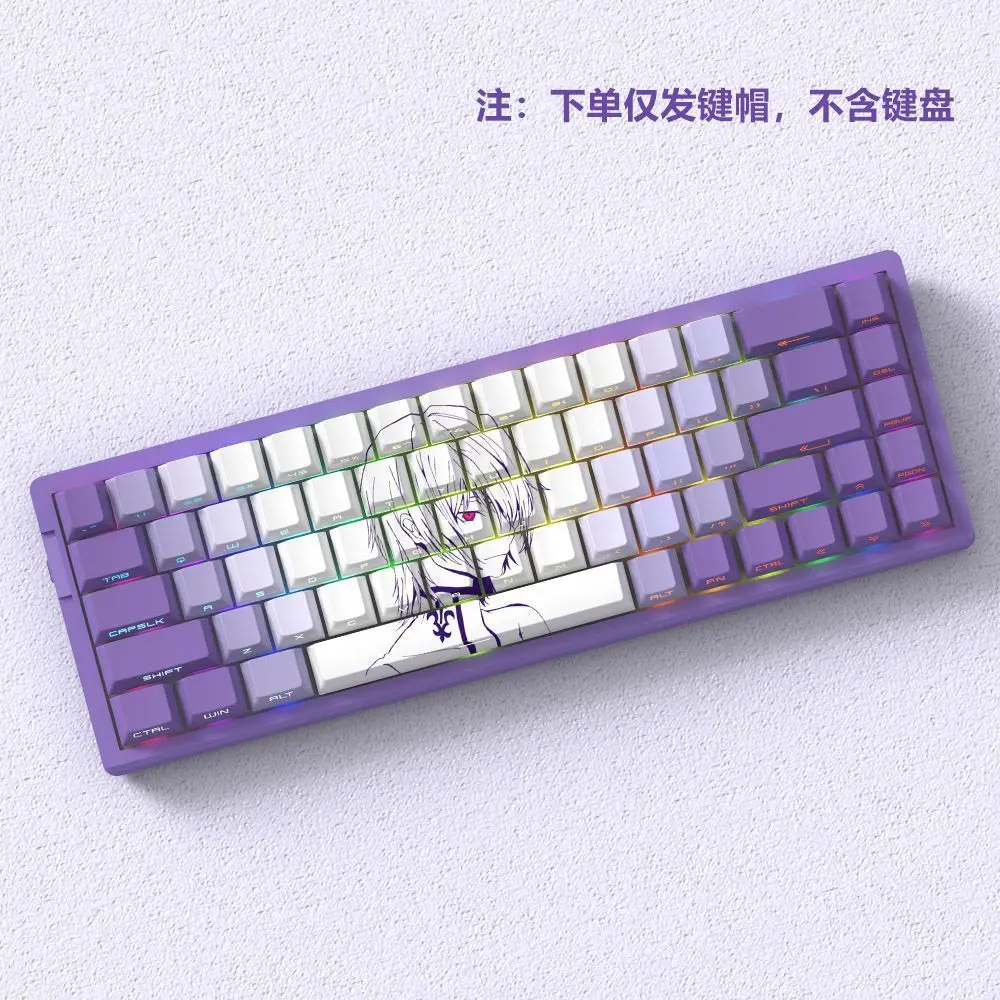 Teclas temáticas Lelouch Lamperouge de 74 teclas, tapa de tecla de Anime, teclas de perfil de cereza PBT para teclado mecánico 60 65 68 Mad68/fire68 - imagen 2