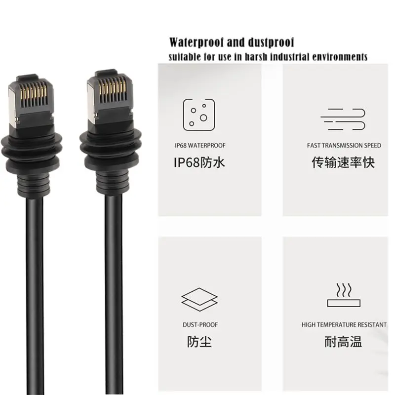 Gen3 V3 Cable GEN3 V3 a RJ45 Gigabit Ethernet Cable de red IP68 Cable impermeable al aire libre - imagen 3