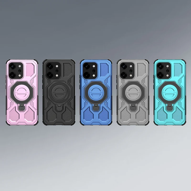 Funda de teléfono con soporte de Metal para Oppo Reno14 Pro, hoja magnética de hierro para Oppo Reno14, soporte чехол, Funda trasera para Reno14 - imagen 5