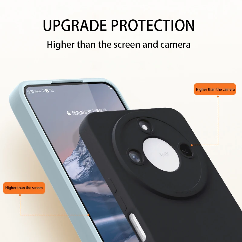 Angel Eyes-funda de teléfono suave de lujo para Honor X9c Smart X60 Pro GT 5G, funda trasera Original de silicona mate con diseño de borde recto - imagen 5