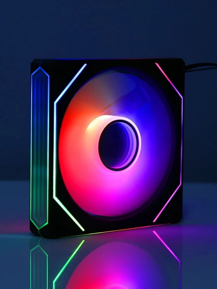 OEM PRISM 6 PRO ventilador de chasis de computadora 120mm 5V 3PIN ARGB 4 pines PWM ventilador de refrigeración silencioso 12V gran volumen de aire 45.2CFM/600-1500RPM - imagen 2