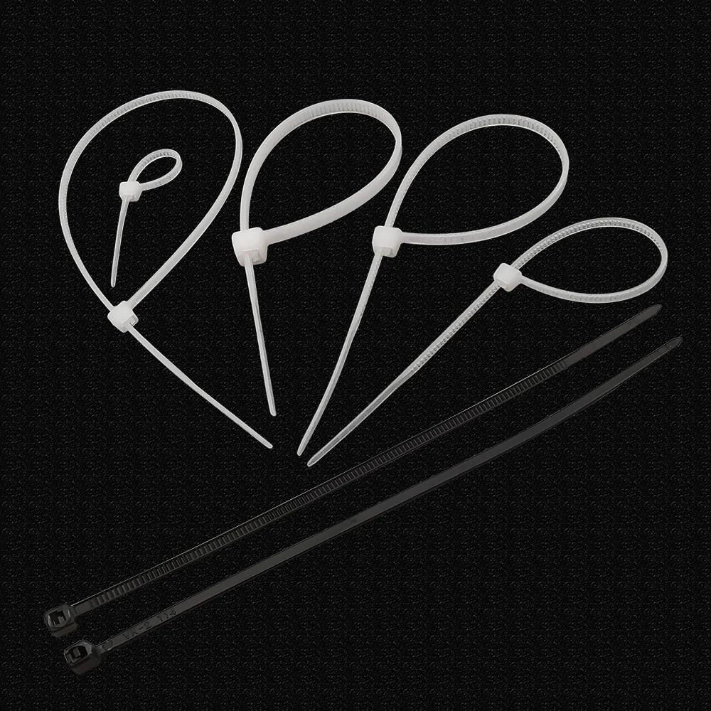 Juego de bridas de nailon de plástico, bridas de bloqueo automático, anillo de sujeción, envoltura de alambre, ancho de 100mm, 1,8mm y 2,5mm, 3,5 unids/lote - imagen 3