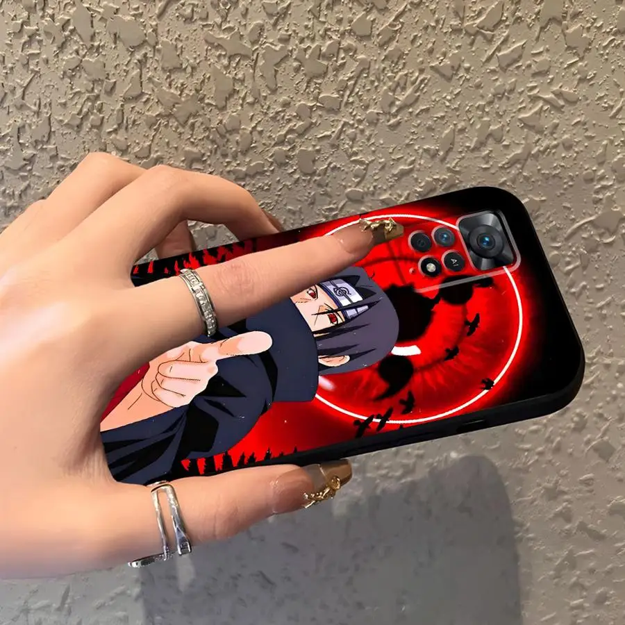 Funda de teléfono suave negra para Xiaomi Redmi Note 13 14 Pro Plus 9S 7 8 9 10 11 12 Pro 11s 12s 10S guapo Uchiha Itachi - imagen 2