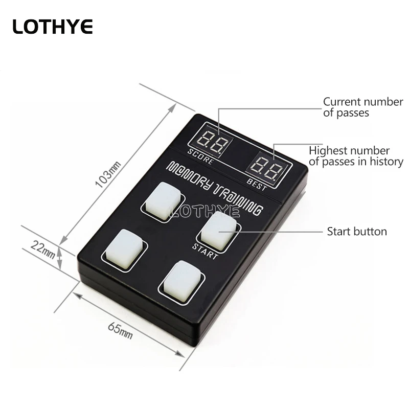 Kit electrónico DIY, máquina de juego de memoria LED, Kit de producción DC 9V 1-99 niveles, juego de rompecabezas, Kit de fabricación, entrenamiento de habilidades de soldadura divertida - imagen 3