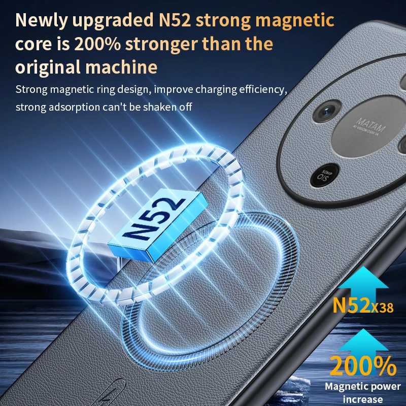 Para Honor X70 funda protectora de cuero magnética para Honor X70 antihuellas antideslizante PC + TPU - imagen 4