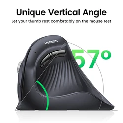 UGREEN Ratón Vertical Bluetooth 5.0 4000 DPI 6 Botones Silenciosos