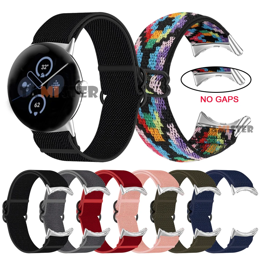 Correa de nailon para Google Pixel Watch 3, 41 y 45mm, pulsera elástica reemplazada para reloj inteligente Google Pixel 2 3