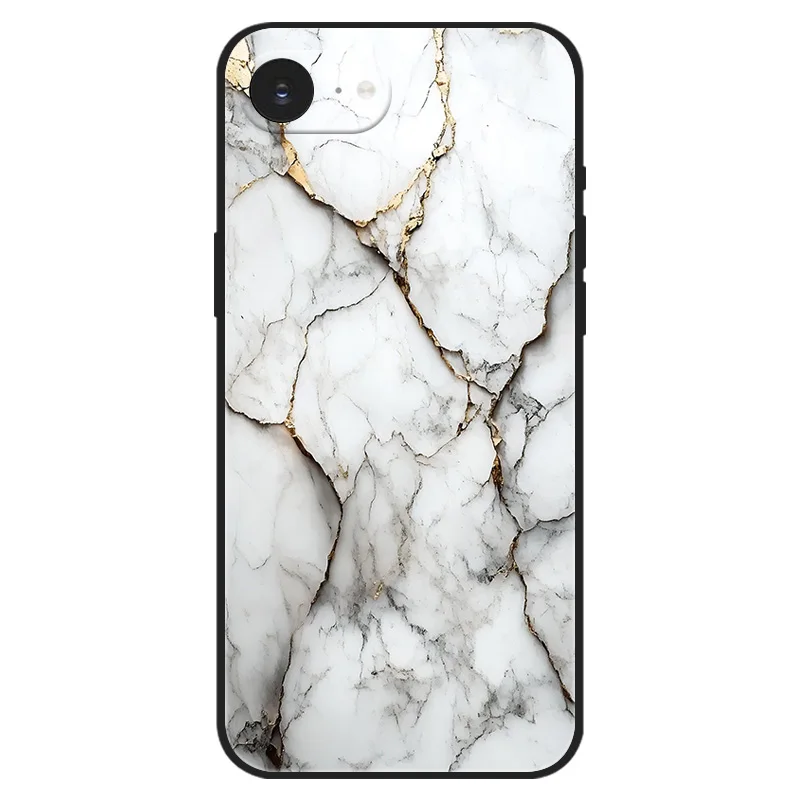 Para Apple iPhone SE4 funda con estampado de mármol suave TPU funda trasera de silicona para iPhone SE 2025 2020 2022 2016 SE 4 fundas de teléfono Shell - imagen 2