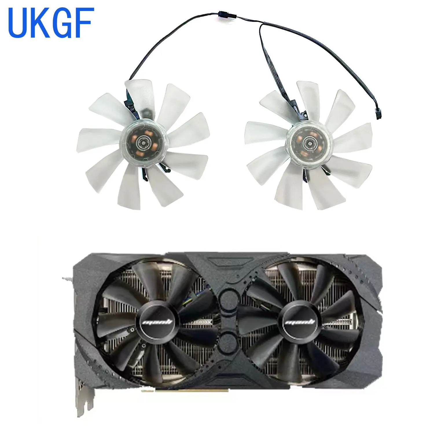 UKGF nuevo ventilador de refrigeración LED 100MM 4PIN adecuado para Manly RTX3070 8GB adecuado para tarjeta gráfica de aumento PNY GeForce RTX3070