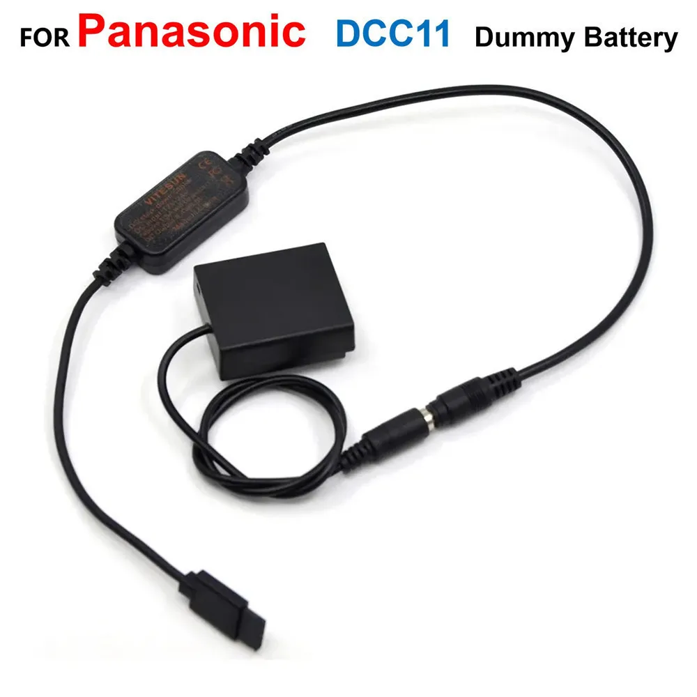 Batería simulada DMW-DCC11 BLE9E DJI ronin-s, Cable adaptador de corriente para Panasonic Lumix DMC GF3 GF5 GF6 GX5 GX7 GX85 CGK