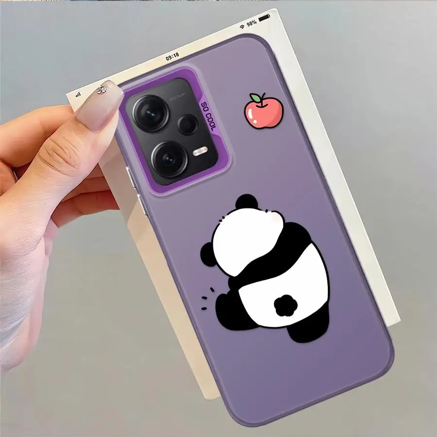 Funda trasera de teléfono para Xiaomi Redmi 9C 13C 10C 14C 12C A5 A1 A2 Plus K60 9T lindo Panda de dibujos animados - imagen 4