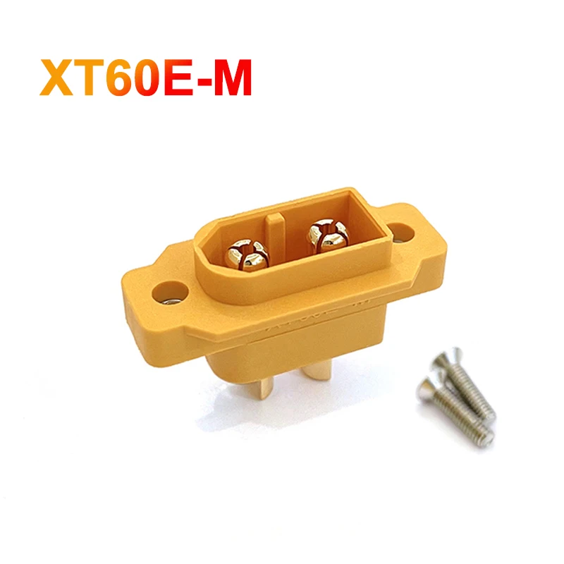 5 uds nuevo conector macho de XT60E-M con orificio para tornillo placa fija adaptador XT60 para Dron RC modelo de coche accesorios de batería DIY - imagen 3
