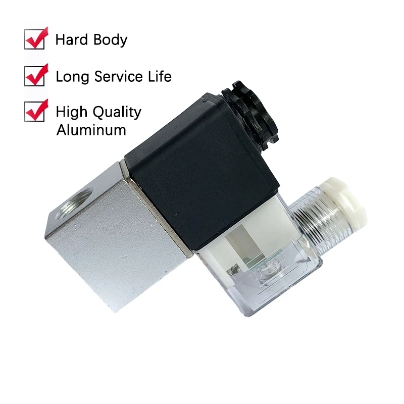 2V025-08 2V025-06 1/4 1/8 para válvula solenoide de aire válvulas de Control neumáticas normalmente cerradas DC 12V 24V 220V 110V 2 vías 2 posiciones - imagen 2