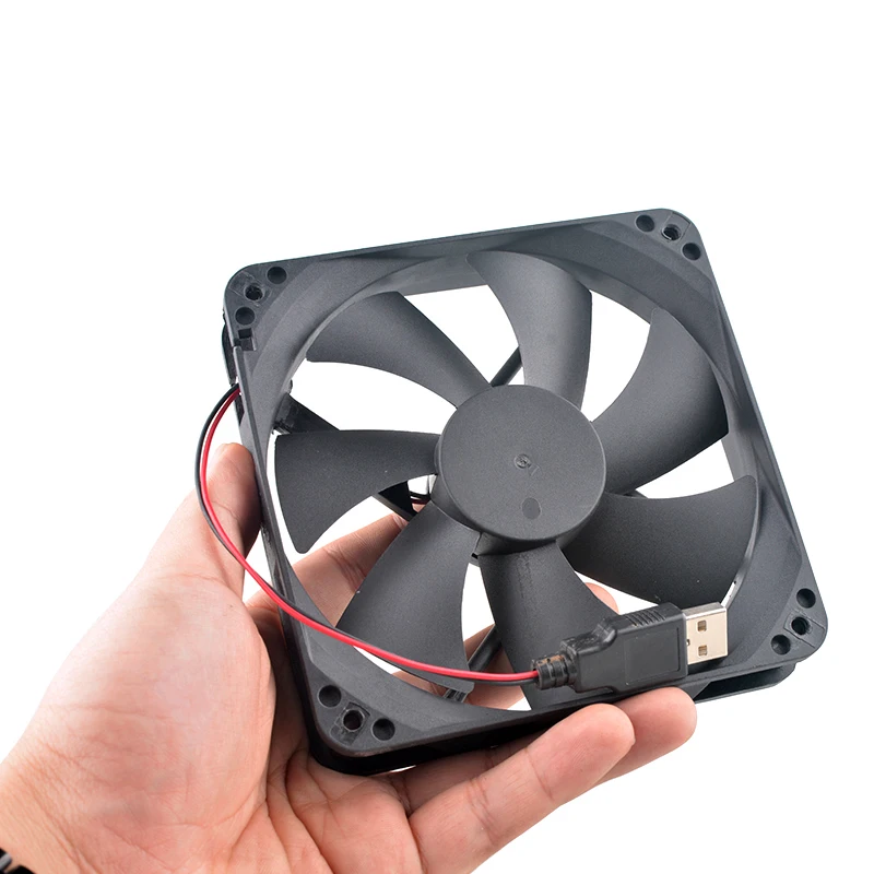 12025 12cm 120mm ventilador 120x120x25mm DC12V 0.10A conector USB ventilador de refrigeración para enrutador TV box - imagen 5