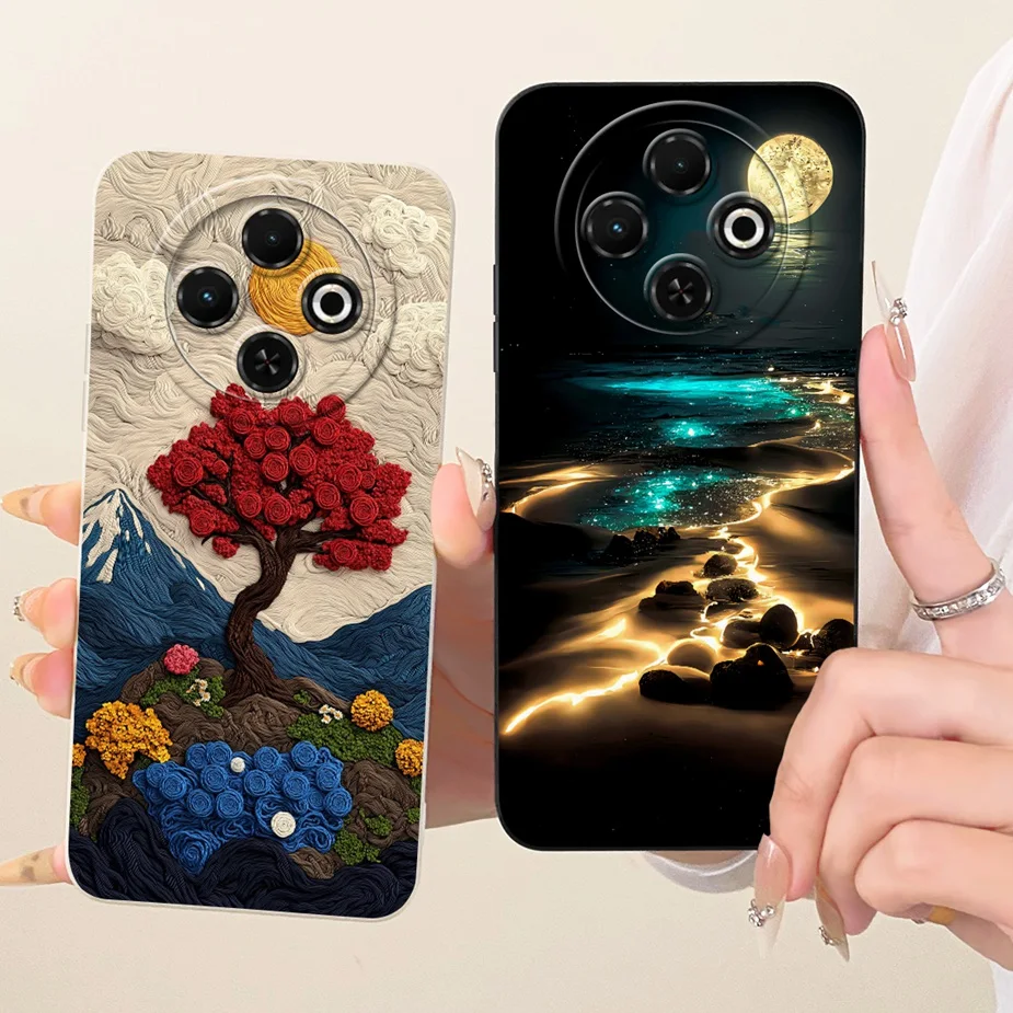 Para Tecno Spark 30 funda Spark 30C 4G flores de lujo cubierta pintada de caramelo funda de silicona suave para Tecno Spark 30 Pro Spark30 C bolsas - imagen 4