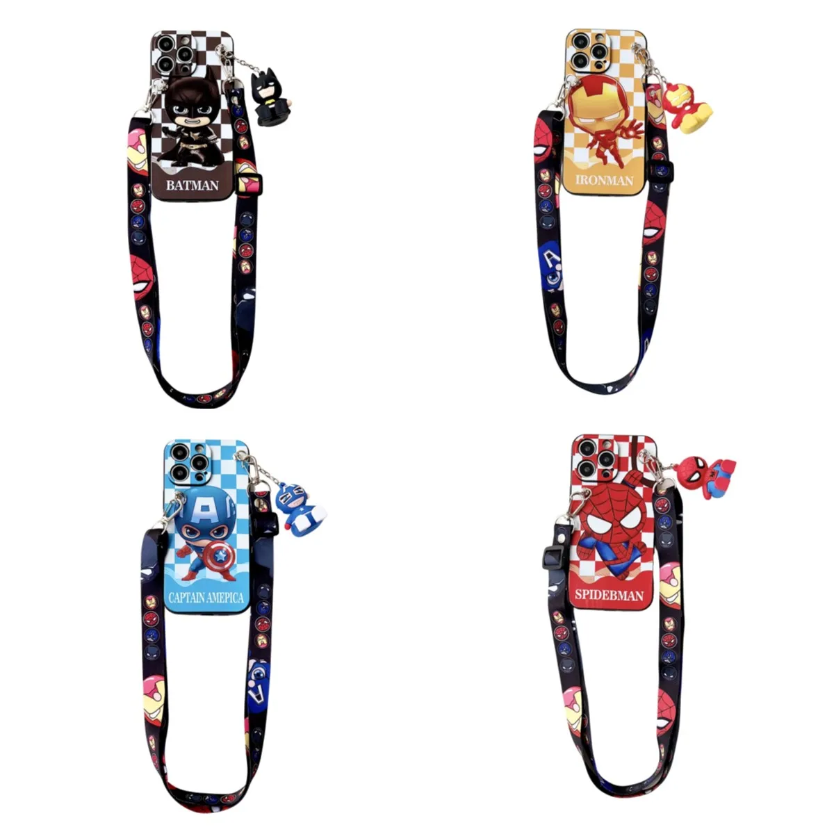 Spider Man para Samsung Galaxy A13 A14 A03 A04 A23 A32 A23 A33 A52 A72 A34 A24 A54 A73 S23FE funda con cuerda de soporte - imagen 2