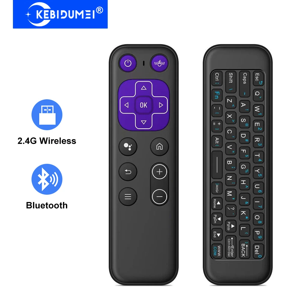 Modo Dual 2,4G inalámbrico Air Mouse Control remoto y teclado Bluetooth ratón inalámbrico teclado Mini teclado para Smart TV Box