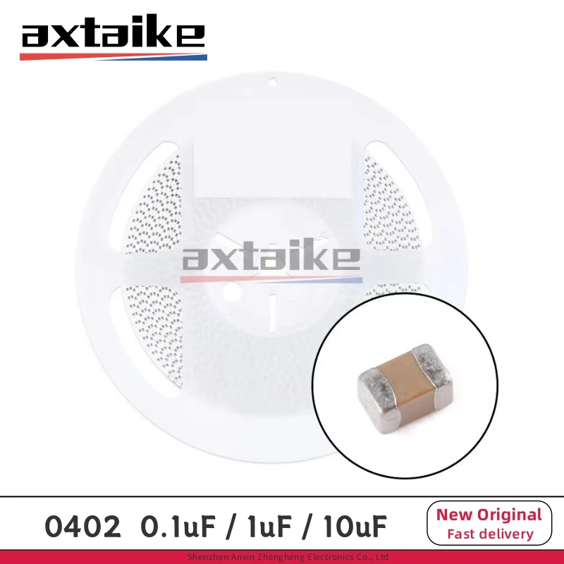 10Kpcs 0402 100nF 1uF 10uF SMD condensador cerámico multicapa MLCC Kit 104K 105K 106K 6,3 V 10V 16V 25V X7R 10% 0,1uF 104P 105P SMT