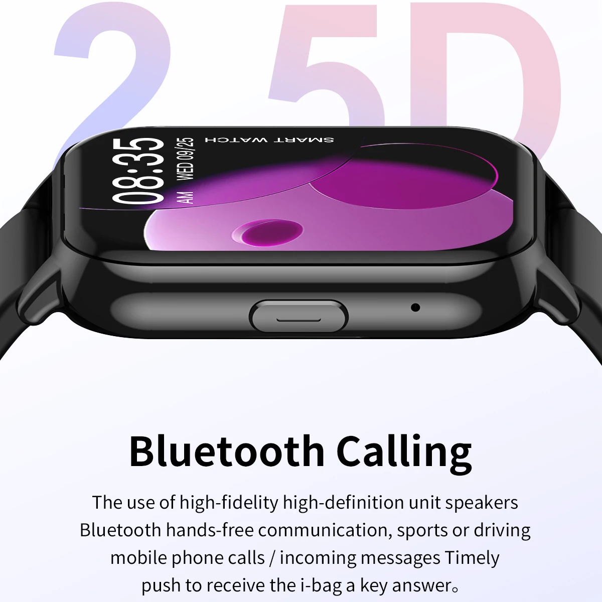 Reloj inteligente de 1,9 ", llamada de diente azul, hombres y mujeres, ritmo cardíaco, salud, asistente de voz deportiva, NFC, información impermeable, reloj inteligente push - imagen 3