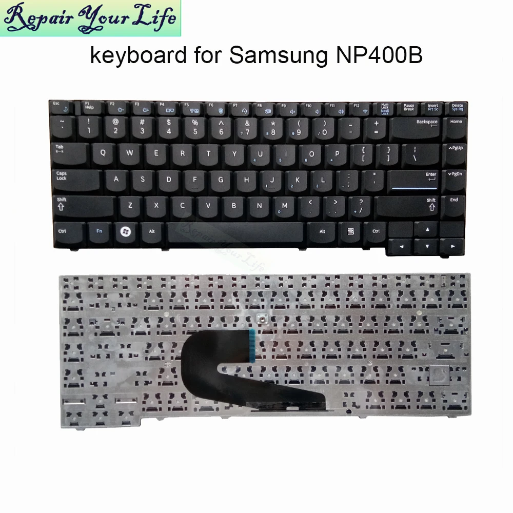 Teclados hebreos de repuesto para ordenador portátil, partes de pc con palabras HB, para SAMSUNG NP400B4, NP400B, 400B, 400B4