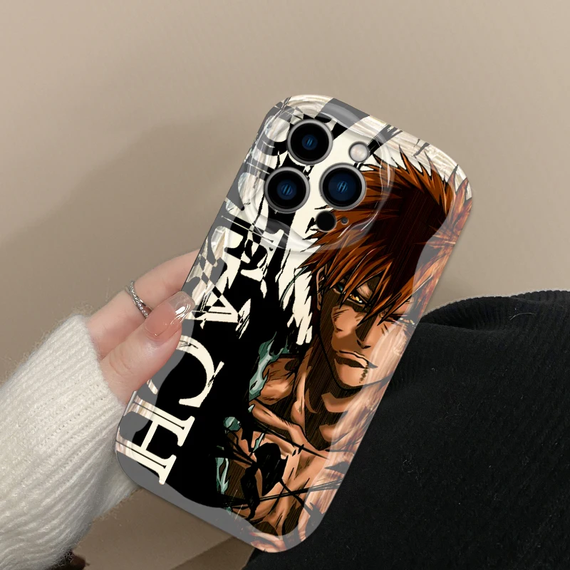 Bleach Cool Art Anime Comic para Apple iPhone 15 14 13 12 11 XS XR X Pro Max Plus Wave Oil Phone Case - imagen 4