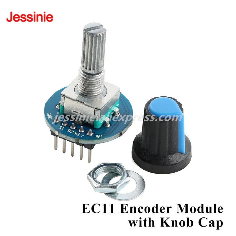 Módulo codificador EC11 de 5 uds./1 unidad con tapa de perilla módulo codificador de 360 grados potenciómetro salida de pulso Digital