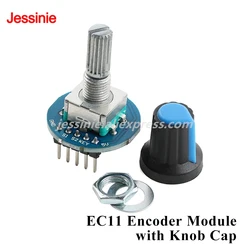 Módulo codificador EC11 de 5 uds./1 unidad con tapa de perilla módulo codificador de 360 grados potenciómetro salida de pulso Digital