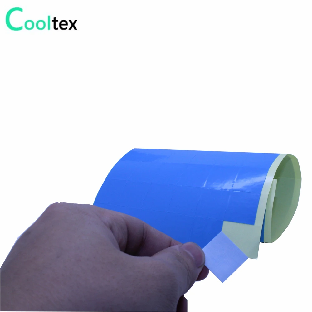 40 Uds 30x30x0,15mm cintas de transferencia adhesivas termicamente conductoras pegatinas de doble cara para refrigeración de disipador térmico electrónico - imagen 3