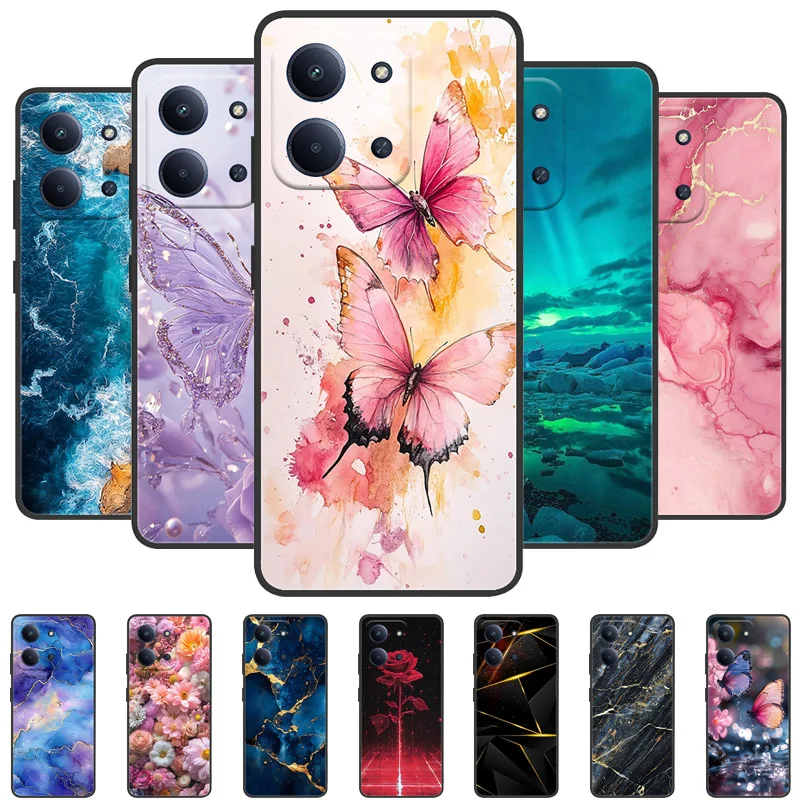 Para Xiaomi Redmi 15C 4G Europa funda de mármol suave mate funda trasera de silicona para Redmi15C Global Poco C85 4G 15 C carcasa completa para teléfono
